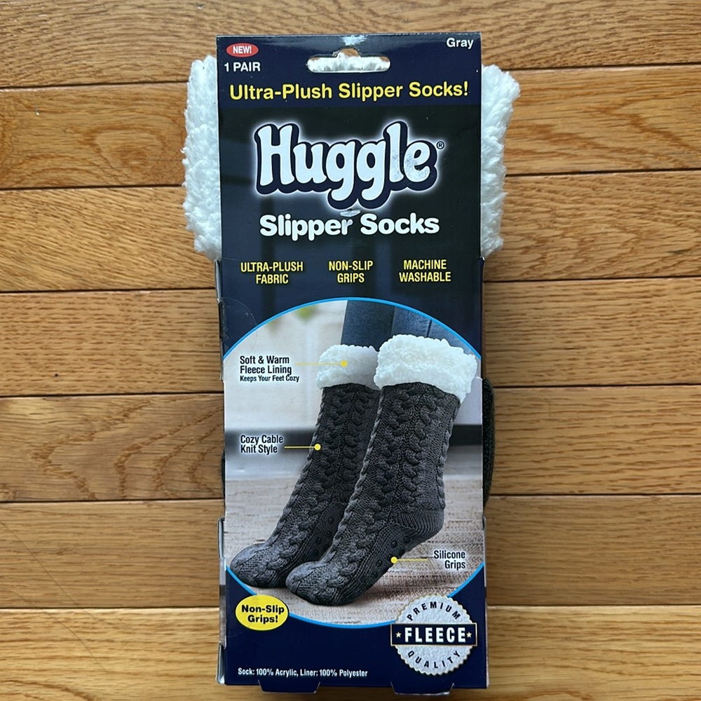 🧦Gray Huggle Slipper Socks🩶 - Picture 3 of 4